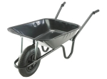 85Ltr Metal Wheel Wheelbarrow Black Body Pneumatic Wheel
